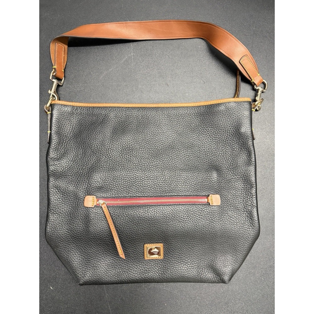 Dooney & Bourke Authentic Pebble Hobo Shoulder Handbag Bag - Black